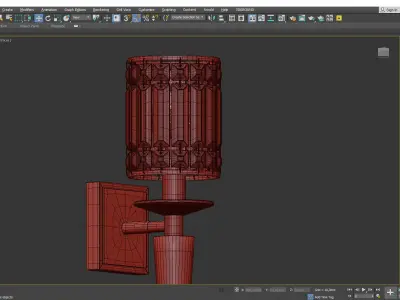 Cahas Wall Sconce Low-poly 3D model