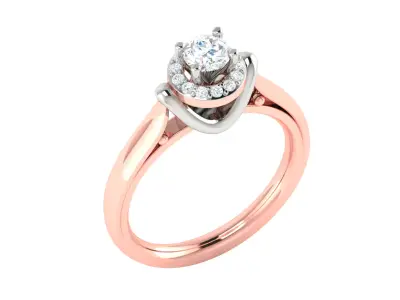 Women Ring  Render 3dm STL OBJ FBX Details 3D print model 62