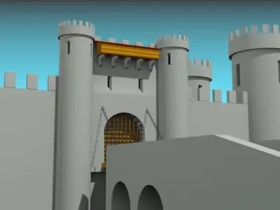 Medieval castle - Castillo medieval Low-poly 3D model