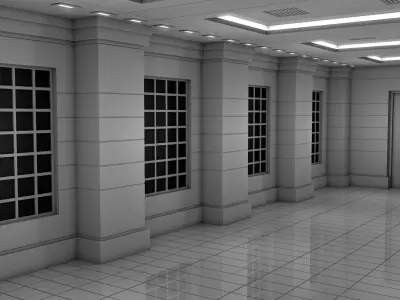 Apartment Hallway 3D model