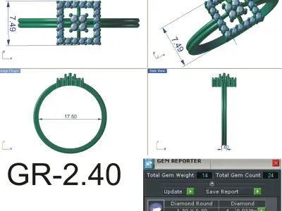 Solitaire Wedding Engagement Women Band Rings 3D print model purchase