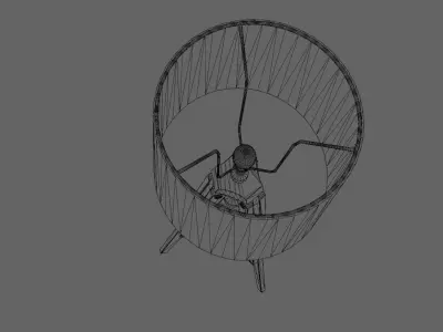 Rustic Tripod Floor Lamp - Light - LAMPARAS Low-poly 3D model