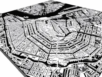 Cityscape Amsterdam Centrum 3D model