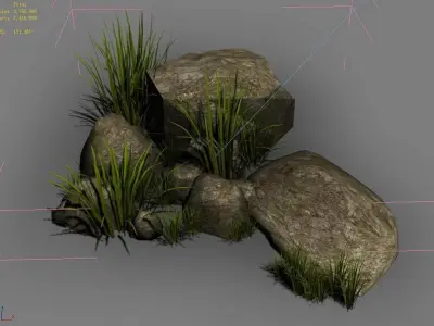 Bushes - Gravel 01 3D model