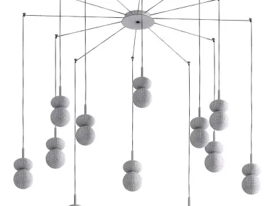 Unica Chandelier Low-poly 3D model
