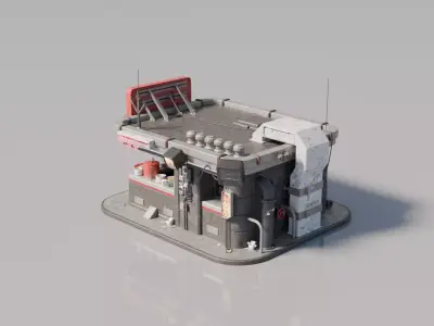 Cyberpunk House 1 3D model