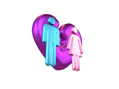 Divorce Symbol v1 012 Low-poly 3D model