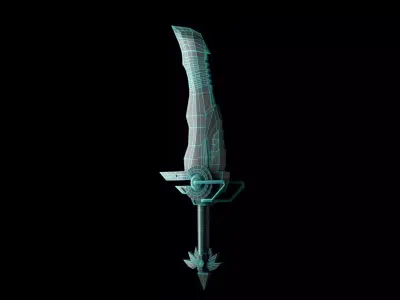 Sci fi magical sword 3D model