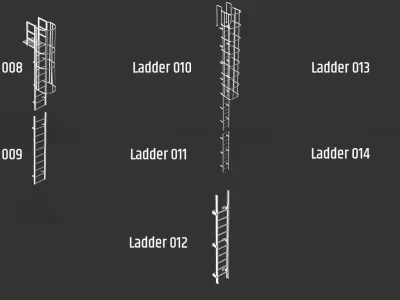 42 Exterior stairs and ladders 3D model