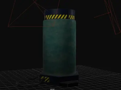 SCI-FI or SCIENCE LAB  CONTAINER  HIGH and LOW POLY Low-poly 3D model