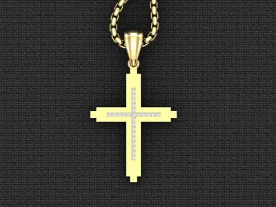 Cross Light Gold 3CP091 3DM STL 3D model