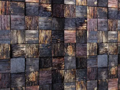 wood wall 1 3D model