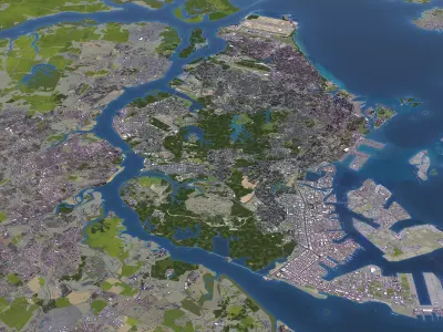 Singapore Low-poly 3D model