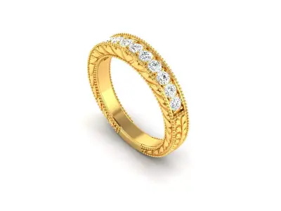 Women Ring  Render 3dm STL OBJ FBX Details 3D print model 24