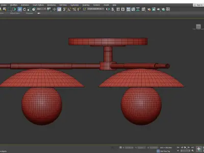 Julien Semi Flushmount Low-poly 3D model
