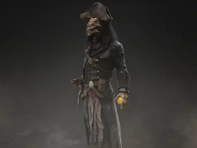 Captain Nathaniel Flint Low-poly 3D model