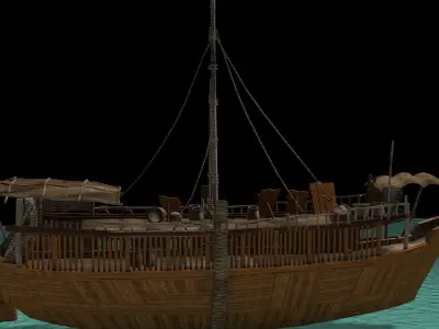 Chinese junk boat 3D model