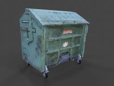Space Dumpster Low-poly 3D model