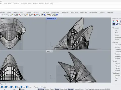 3D Parametric Museum Architectural 3D model 3D model
