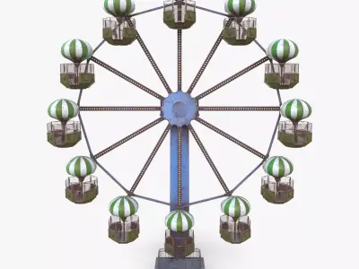 Ferris wheel v4 Low-poly 3D model