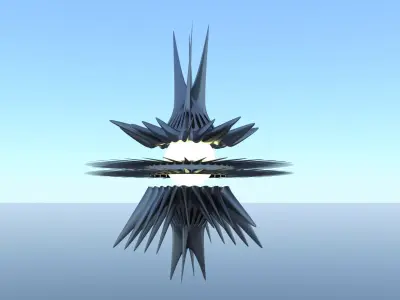 Space Outpost Watchtower 3D SciFi LowPoly  3D model