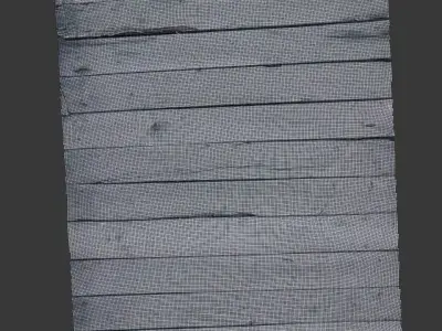  Weathered Wooden Planks Scan Low-poly 3D model