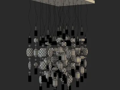 Abstract chandelier 3D model
