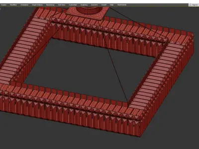 SPARKLING CRYSTAL BLOCK SQUARE CHANDELIER Low-poly 3D model