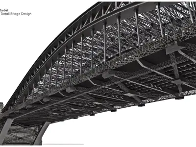 Sydney Harbour Bridge Realistic 3D Model 3D model