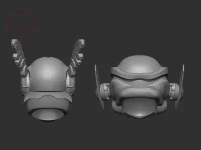 Sci Fi Heads for Action Figures 3D print model