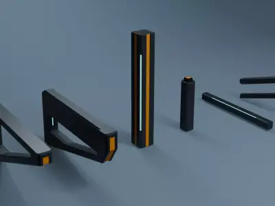 Low-Poly Sci-Fi Modular Environment Pack A-001 DLC Low-poly 3D model