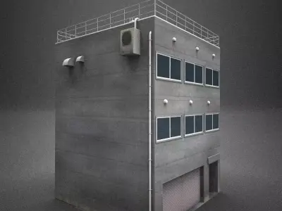 Japan building 12 model in Lightwave 3D 3D model