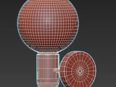 twigg wall light with marble ball 3D model
