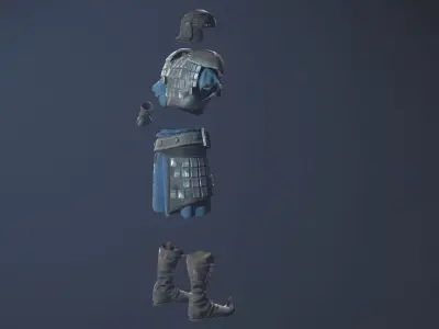 Scout Armor Low-poly 3D model