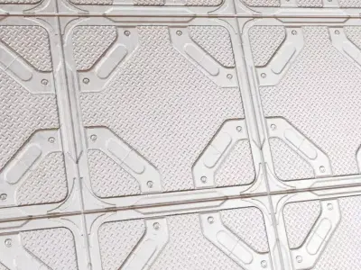White Metal Plate PBR Seamless Texture