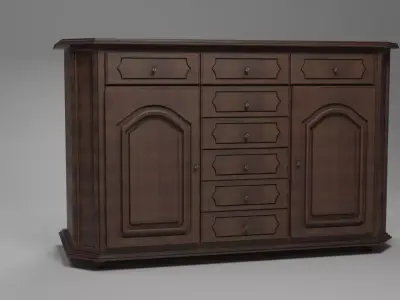 Antique Commode - Vintage 2k Textures 3D model