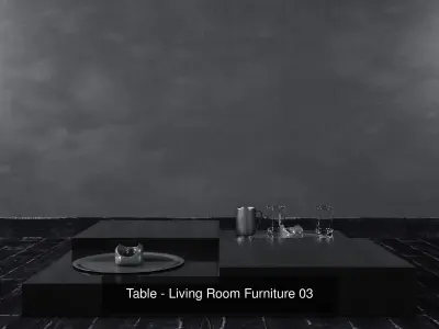 Tables - Living Room Furniture vol 01 3D Model Pack