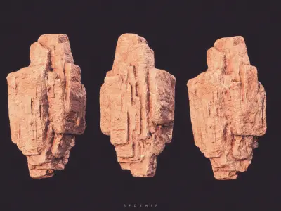 3D Cliff Rock Model - PBR Optimized 3D model