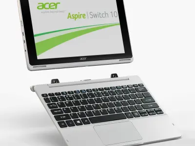 Acer Aspire Switch 10 convertible hybrid laptop Low-poly 3D model