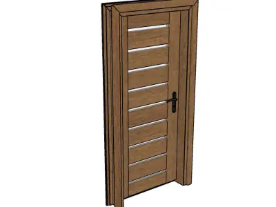 wooden door 3D model