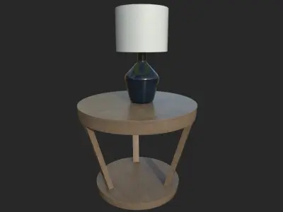 Light Set and Fan Low-poly 3D model