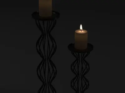 Modern Candlesticks 3D model