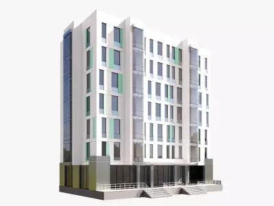 Hospital Low-poly 3D model