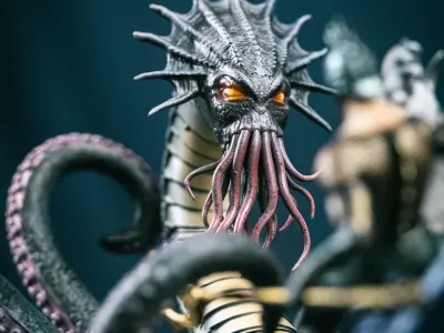 Epic Fishman And Octopus 3D Print Model  3D print model