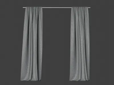 Curtains Red 3D model
