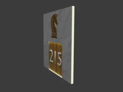 Hotel Door Sign Free 3D model