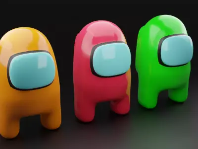 Among Us 3D Character Low-poly 3D model