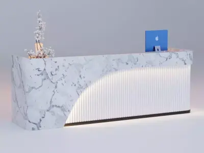 Reception Desk 4 Low-poly 3D model