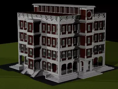 Neoclassical Commercial Building 3D print model
