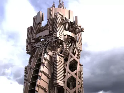 Sci Fi Elite exchange Tower Spire 3D model